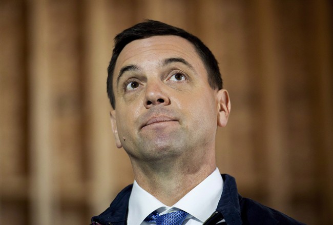 Ontario PC leader Tim Hudak speaks in Vaughan, on Thursday, May 8, 2014.