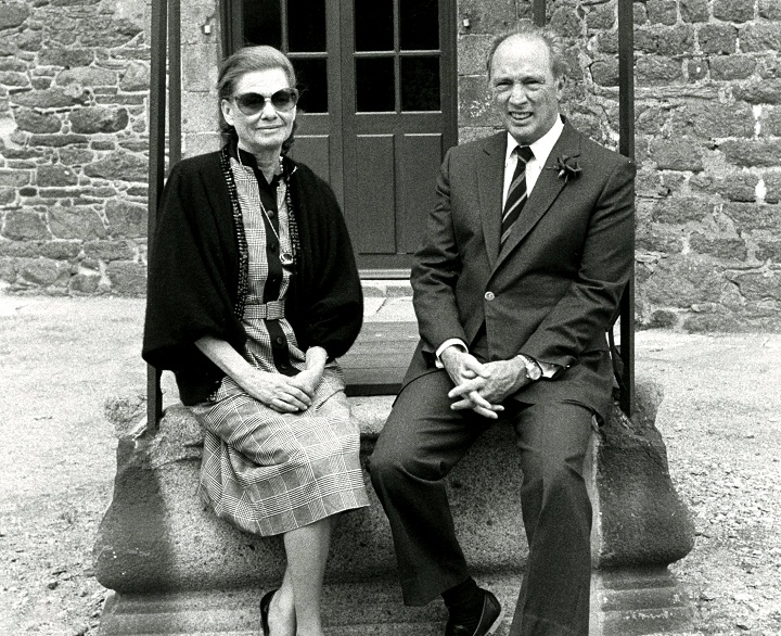 Liliane Stewart with her husband.