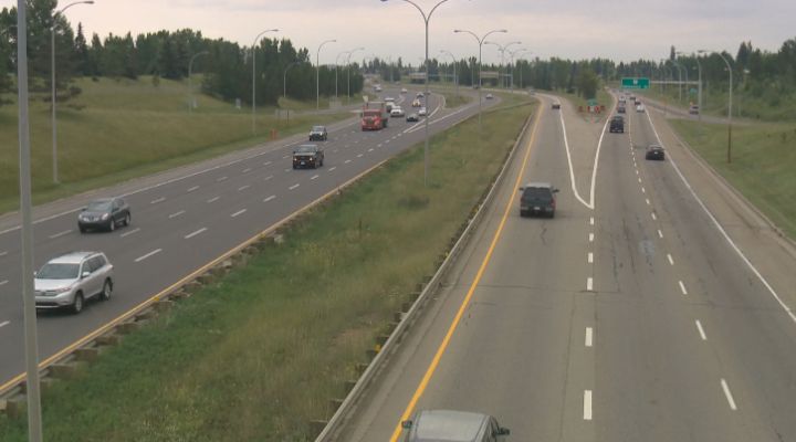 Edmonton's Whitemud Drive. Part of this section by Terwillegar Drive has already been expanded. 