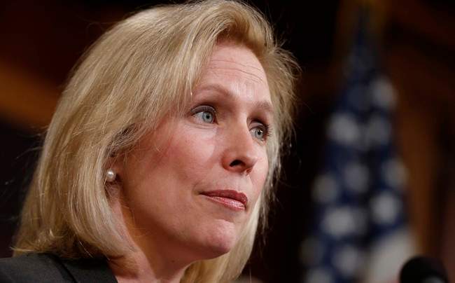 This March 6, 2014 file photo shows Sen. Kirsten Gillibrand, D-N.Y. on Capitol Hill in Washington.