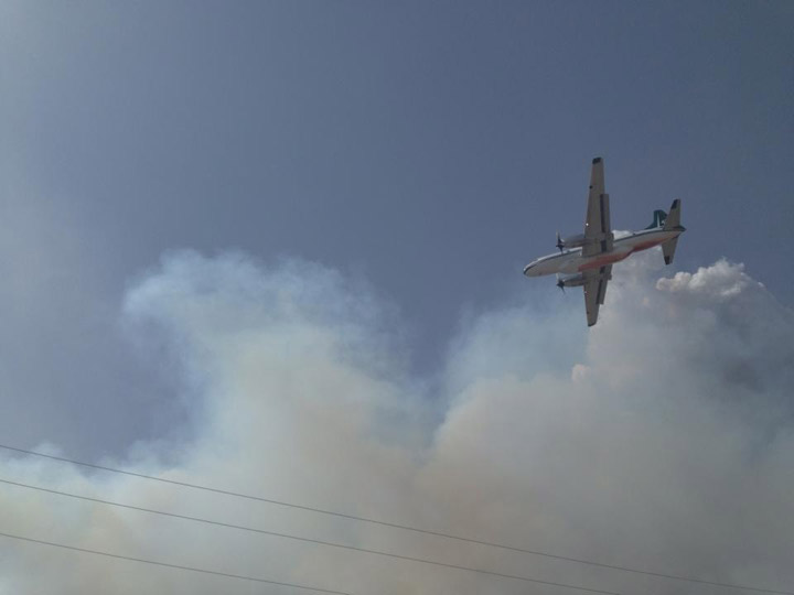 Remaining residents evacuated from northern Saskatchewan community due to forest fire.
