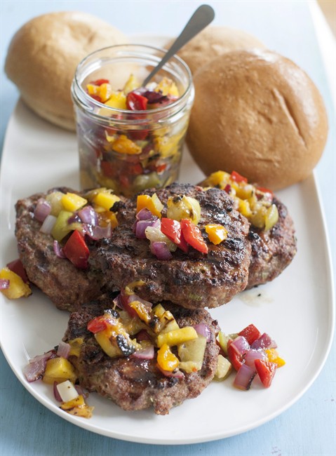 Crank the heat for grilled mango tomatillo salsa