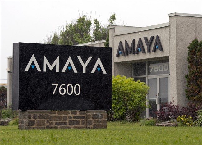 The Amaya Gaming Group headquarters are seen Friday, June 13, 2014 in Montreal.