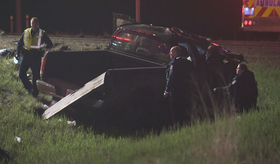 One person is in hospital after driving around north Edmonton at excessive speeds, June 6, 2014. 