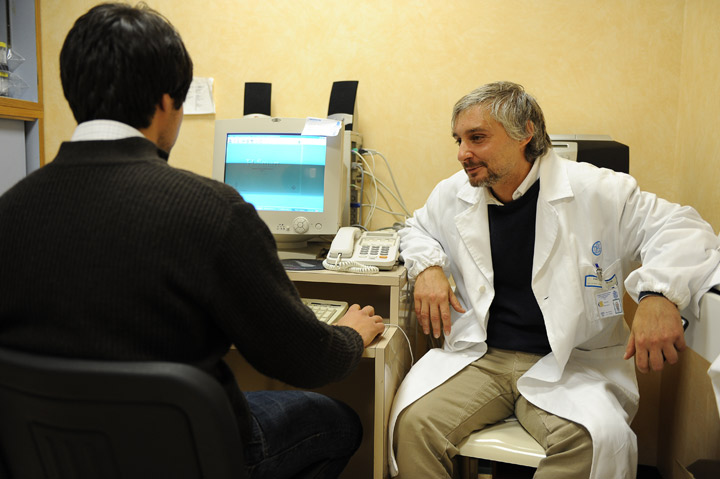 Psychiatrist with patient