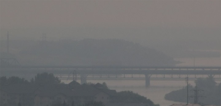 If you were outside anytime over the past 24 hours, you may have noticed a thick haze over Saskatoon and parts of west-central Saskatchewan.