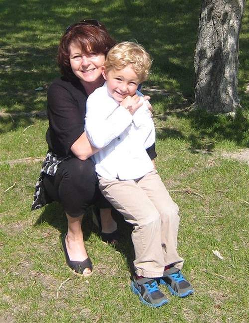 Nathan O'Brien and his grandmother Kathy Liknes are shown in a Calgary Police Service handout photo.
