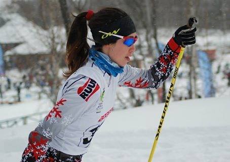 Delphine Duvernay-Tardif, Laurent’s sister, at the Canadian cross country sky championship.
