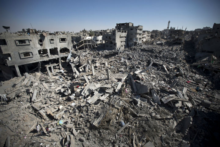 Damage in Shejaiya in the northeastern Gaza Strip