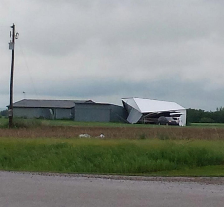Damage at Luseland airport