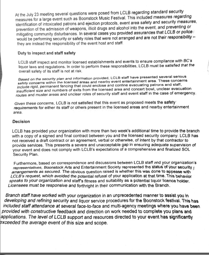 EXCLUSIVE: LCLB’s letter contradicts Boonstock’s story - image