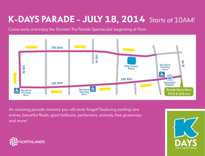 K-Days parade route.