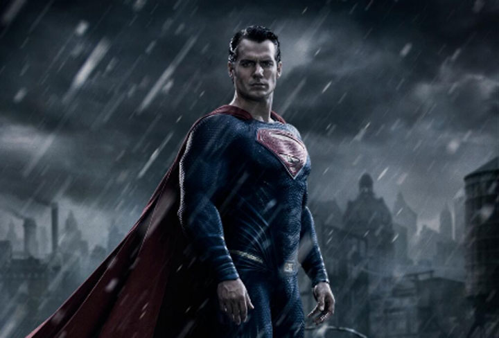 Henry Cavill as Superman in a photo posted to the official Twitter page of 'Batman v. Superman: Dawn of Justice.'.