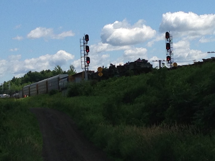 VIA Rail service was disruptioned after a 26-car CN freight train derailed in Brockville, Ont. on July 10, 2014.
