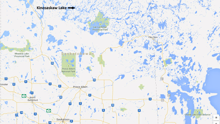 Woman found alive after surviving eight days in the wilderness; husband’s body located in Kinosaskaw Lake, Saskatchewan.