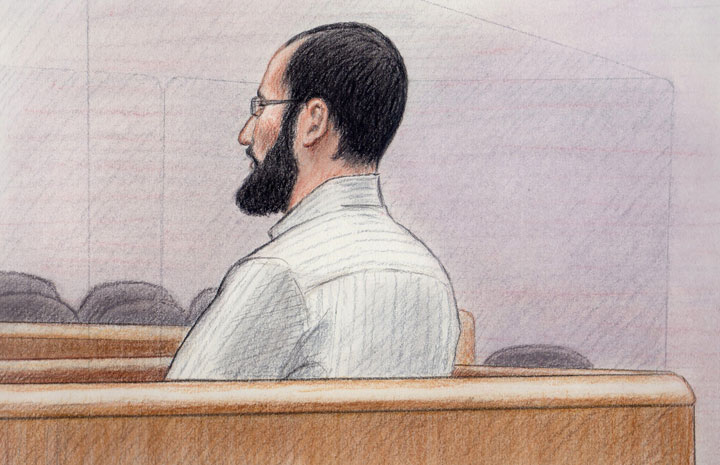 Courtroom sketch of Hiva Alizadeh, September 17, 2014.