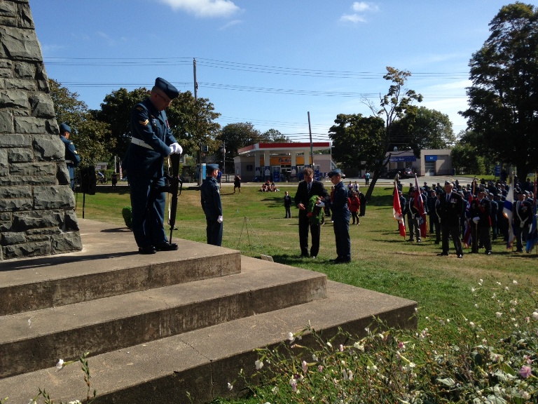 On Sunday, the 74th anniversary of the Battle of Britain was celebrated with a ceremony at Sullivan's Pond in Dartmouth.