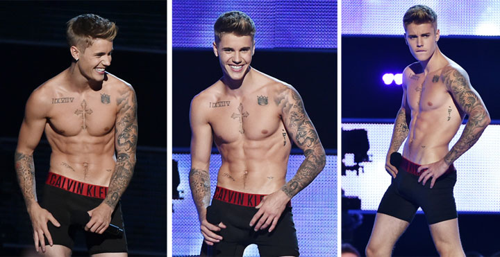 Justin Bieber strips