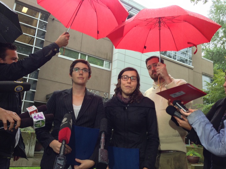 BC healthcare advocates rally against private healthcare outside the Cambie Surgical Clinic on Sept. 29, 2014.