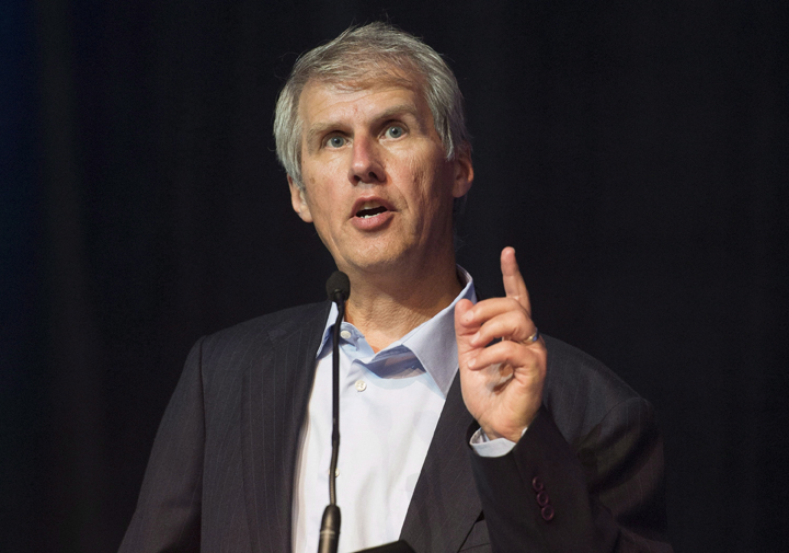 File photo - David Soknacki participates in a mayoral debate in Toronto on Tuesday, July 15, 2014. 