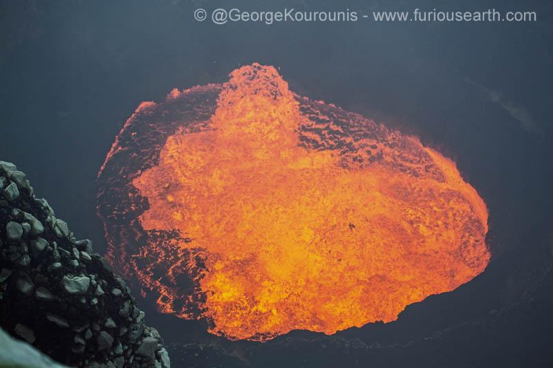George Kourounis descends into lava lake