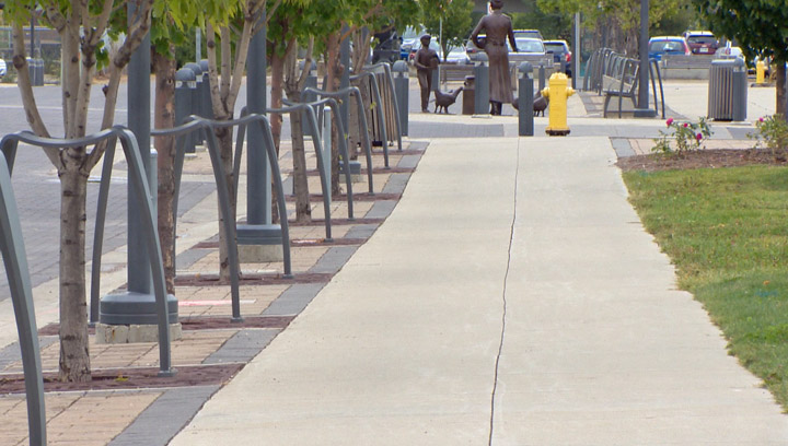 Developer of “The Banks” says parking meters, brick sidewalks adding to overall cost of the Saskatoon project.