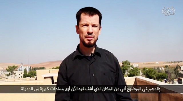 British ISIS hostage John Cantlie, in a propaganda video posted online Oct. 27, 2014.