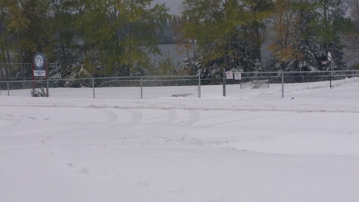 Island Lake Manitoba snow