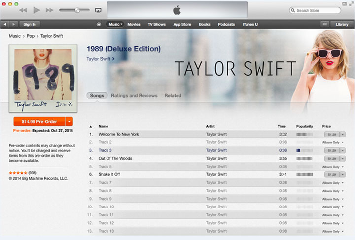 Screenshot/iTunes