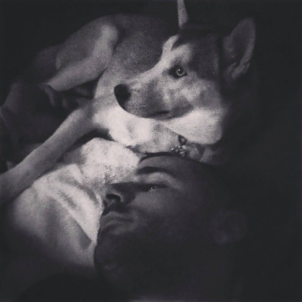 Cpl. Nathan Cirillo and his dog take a nap