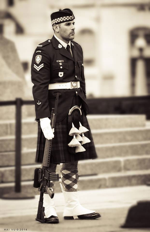 Cpl. Nathan Cirillo pictured in front of the Tomb of the Unknown Soldier in Ottawa.