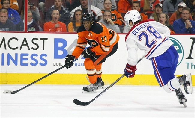 Philadelphia Flyers’ Wayne Simmonds.