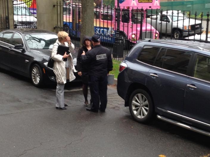 Security officials meet with MLAs as the arrive at they Nova Scotia legislature on Oct. 22, 2014.