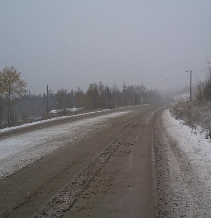 St. Theresa Point Island Lake Manitoba snow
