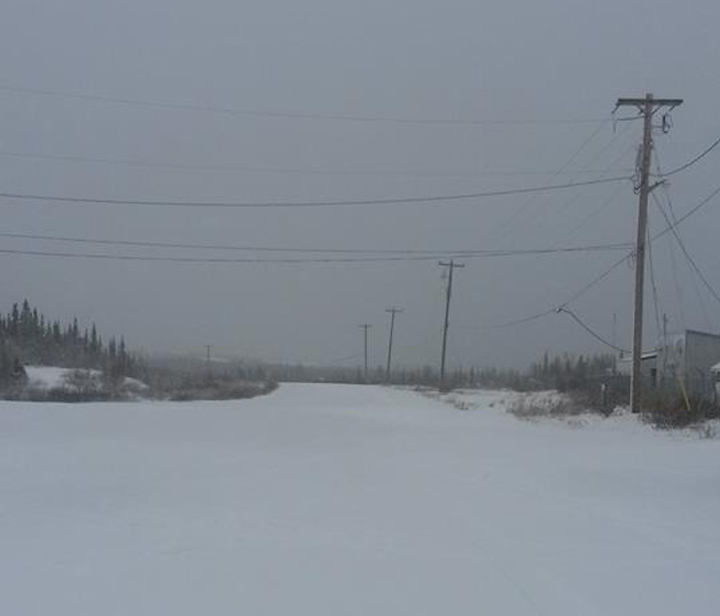 Tadoule Lake Manitoba snow