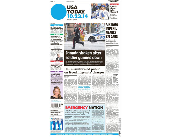 PHOTOS: Newspaper front pages day after Ottawa came under attack - image