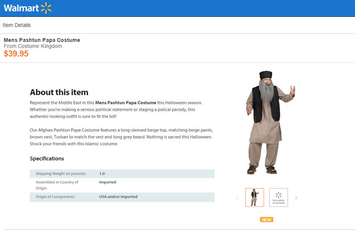 UPDATE: Walmart pulls controversial costume, apologizes - image