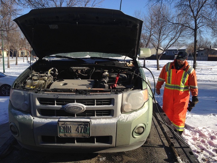 This car had to wait four hours for a boost on November 26th, 2014.