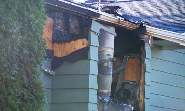 Saskatoon Fire Department extinguishes house fire in Brevoort Park neighbourhood Wednesday.