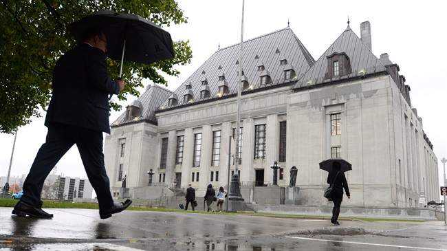 The Supreme Court of Canada building is pictured in Ottawa on Wednesday October 15, 2014. 