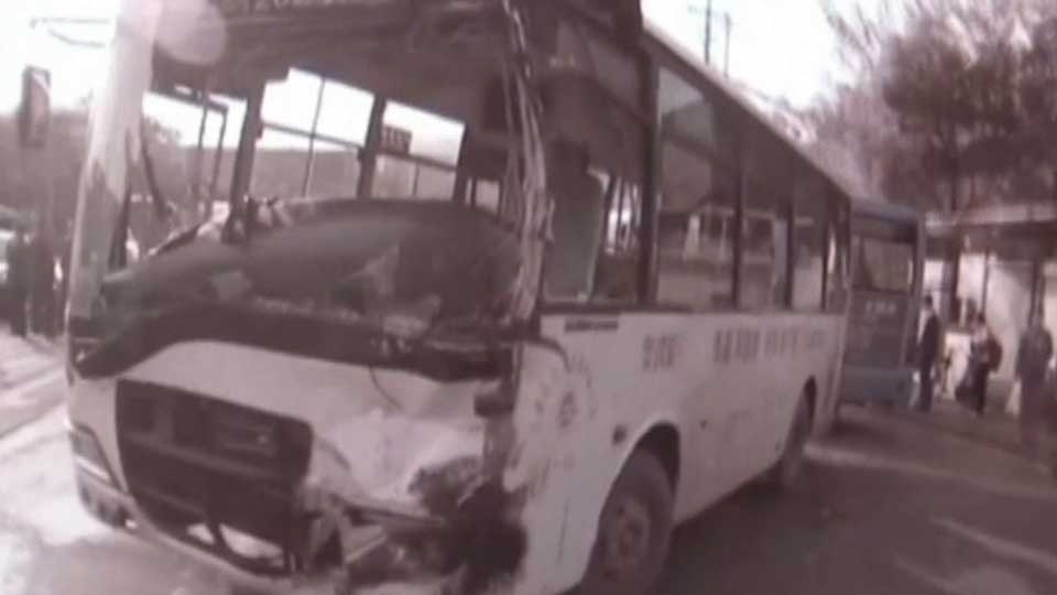 Elderly woman survives horrific China bus crash