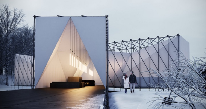 RAW:almond design for pop up restaurant on the Red River in 2015