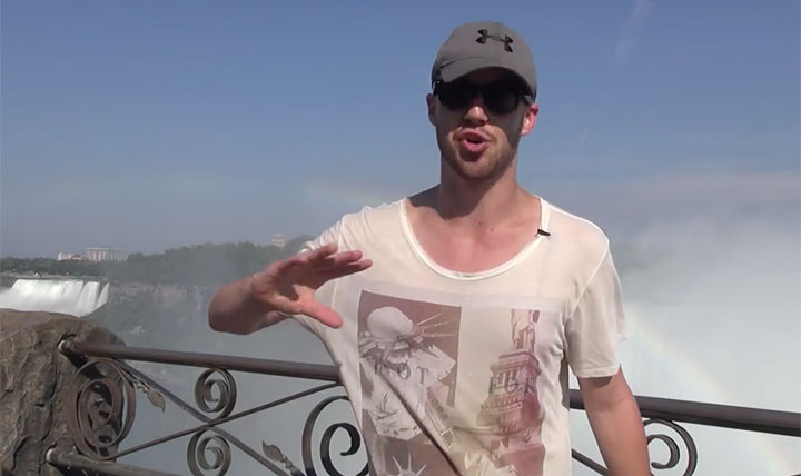 Julien Blanc, pictured in Niagara Falls, Ontario in 2013.