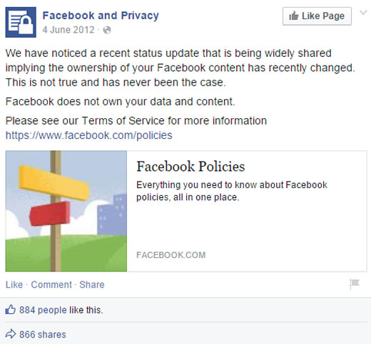 Here’s why you don’t have to share that status update about Facebook’s copyright rules - image