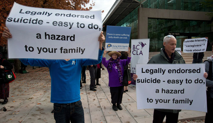Physician-assisted suicide protest