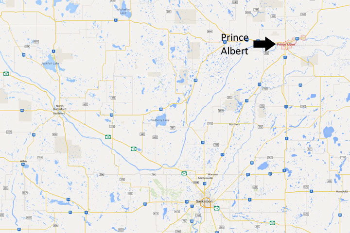 A man was killed after a collision between an SUV and a car west of Prince Albert, Sask.