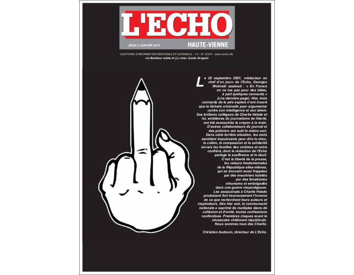 PHOTOS: Newspaper front pages pay tribute to ‘Charlie Hebdo’ day after Paris attack #JeSuisCharlie - image