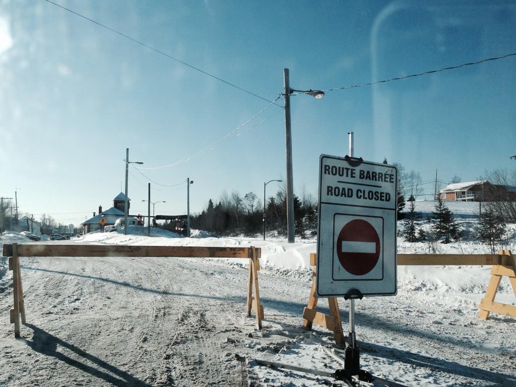 Roads to the train station have been blocked.