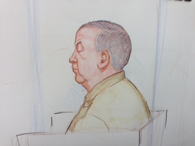 Court sketch of Tremblay.