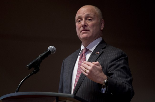 U.S. Ambassador to Canada Bruce Heyman speaks at a breakfast function in Ottawa.